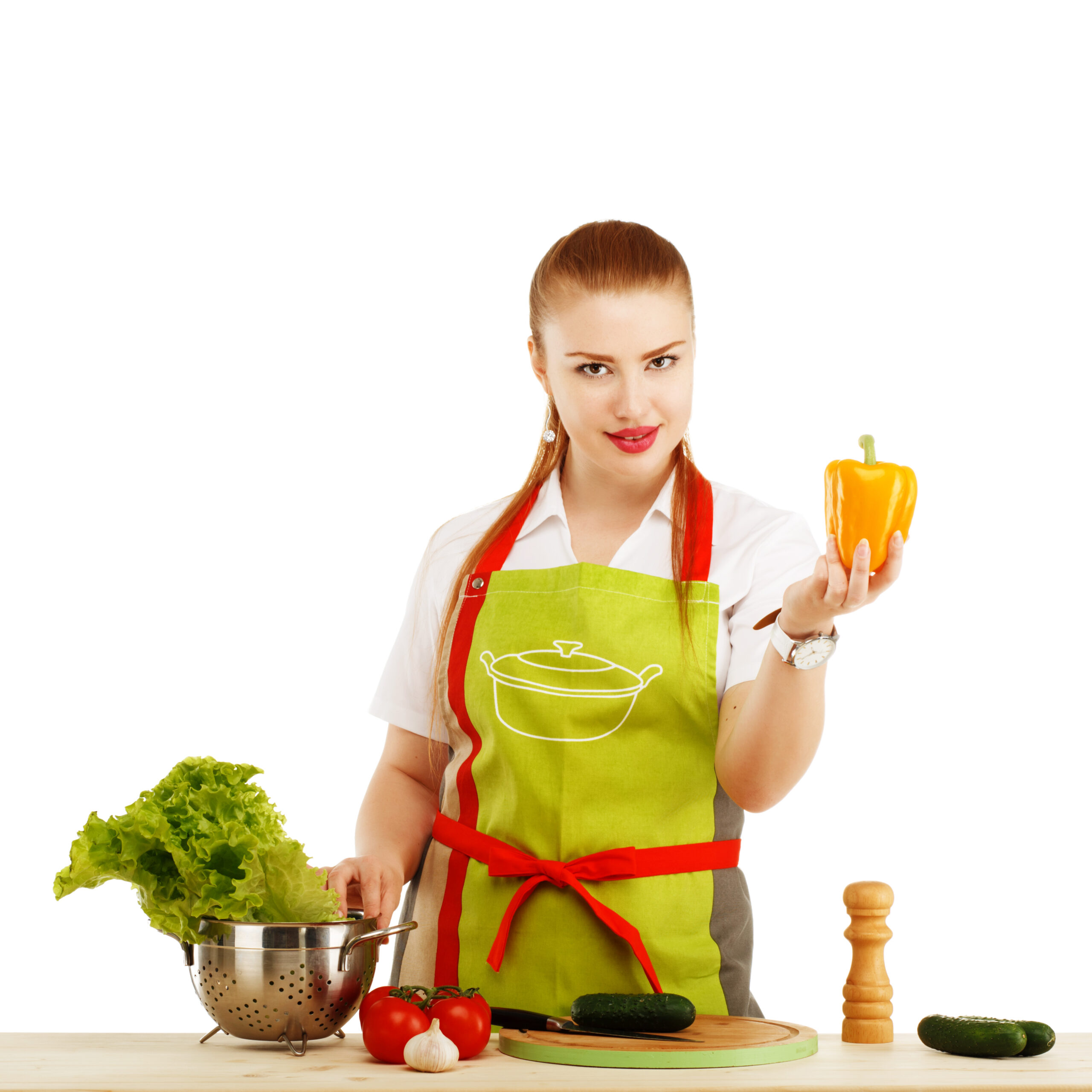 Lynn cooking in her Toronto kitchen