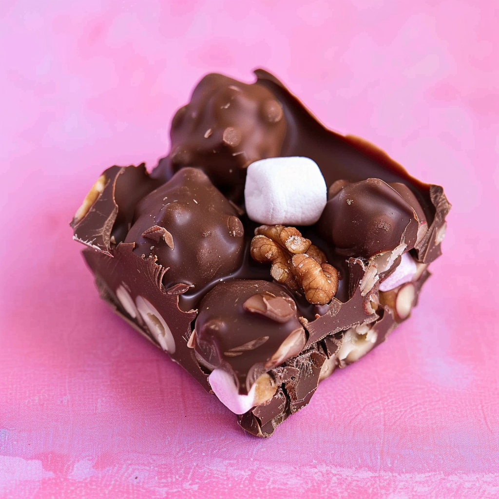 Easter Egg Rocky Road 12 easter egg rocky road served on a dessert plate