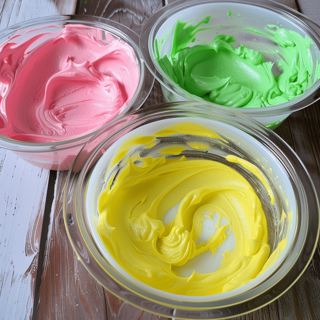 Make This Heavenly Easter No Bake Cheesecake 16 Easter No Bake Cheesecake pastel filling colors in glass bowls