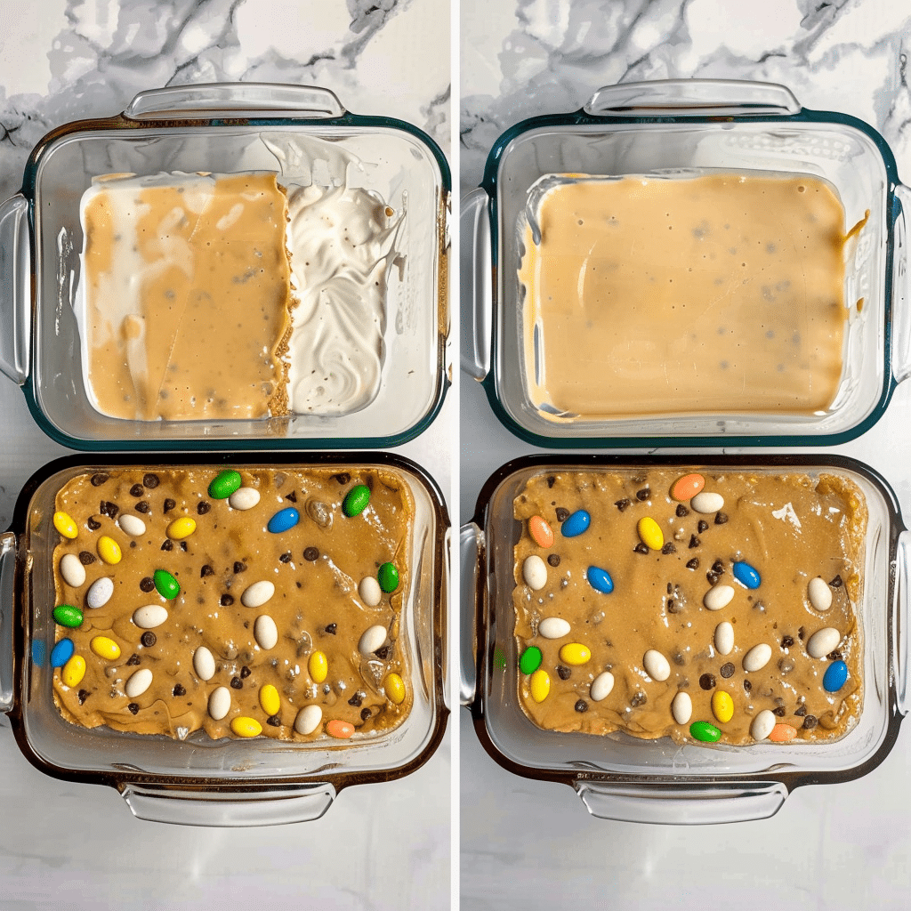 Mini Egg Cheesecake Cookie Bars 14 Mini Egg Cheesecake Cookie Bars layering cheesecake and dough
