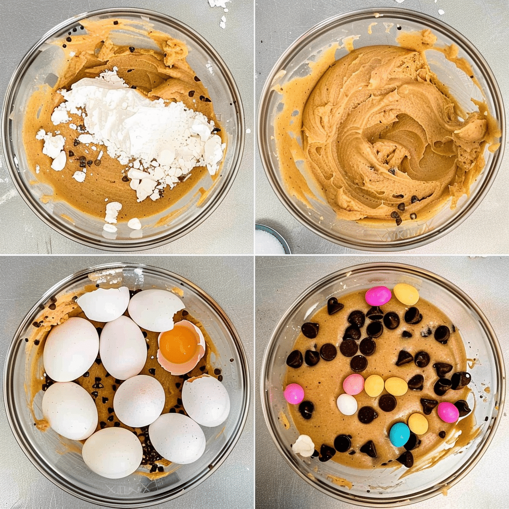 Mini Egg Cheesecake Cookie Bars 13 Mini Egg Cheesecake Cookie Bars mixing cookie dough