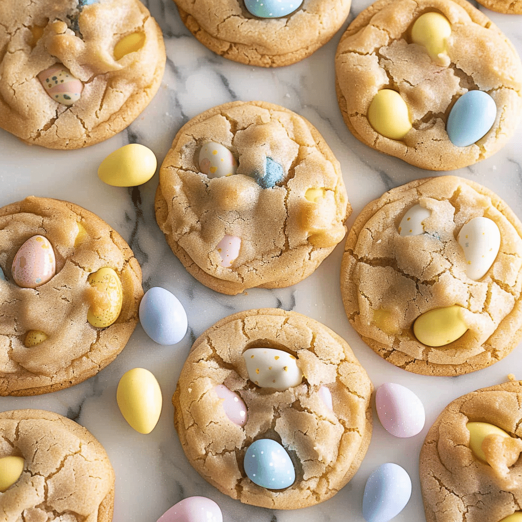Mini egg cookies recipe 14 mini egg cookies stacked showing their chewy center and crunchy top