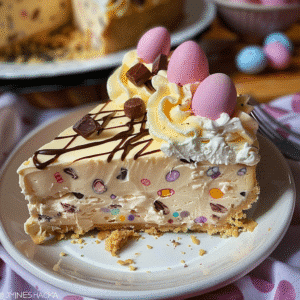 No-bake mini egg cheesecake as a dessert centerpiece