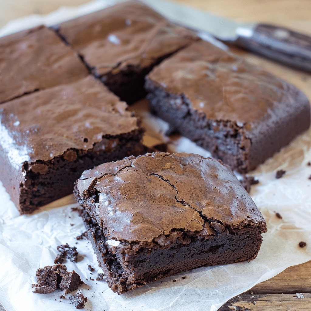 Cottage Cheese Brownies You Need Right Now 18 Close-up of gooey cottage cheese brownie squares