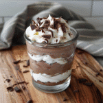 Cottage Cheese Chocolate Mousse: Quick, Rich Dessert 11 Cottage cheese chocolate mousse in a glass topped with whipped cream and chocolate shavings