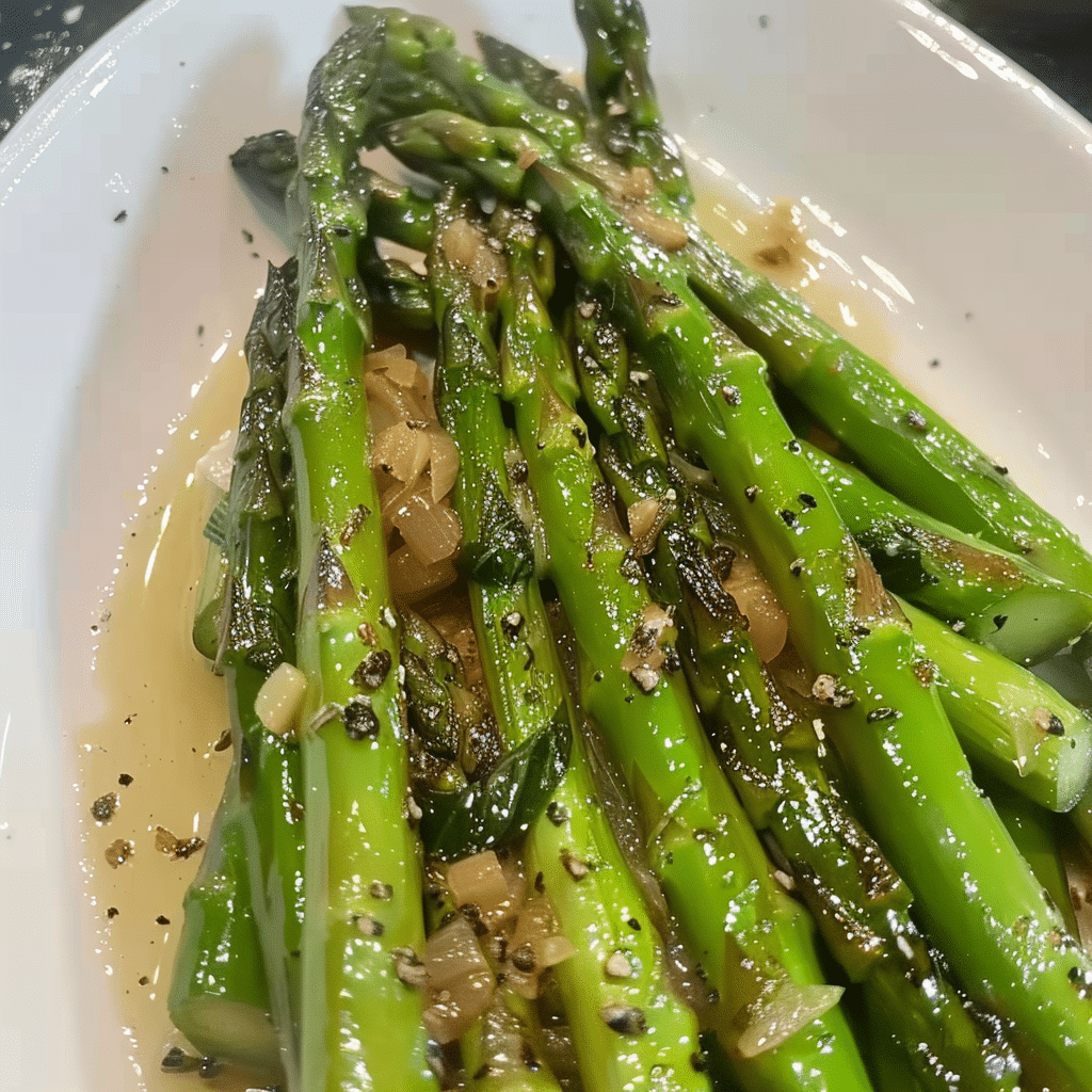 Asparagus Recipe Pan Fried You’ll Love Forever 18 Asparagus in buttery garlic sauce served hot