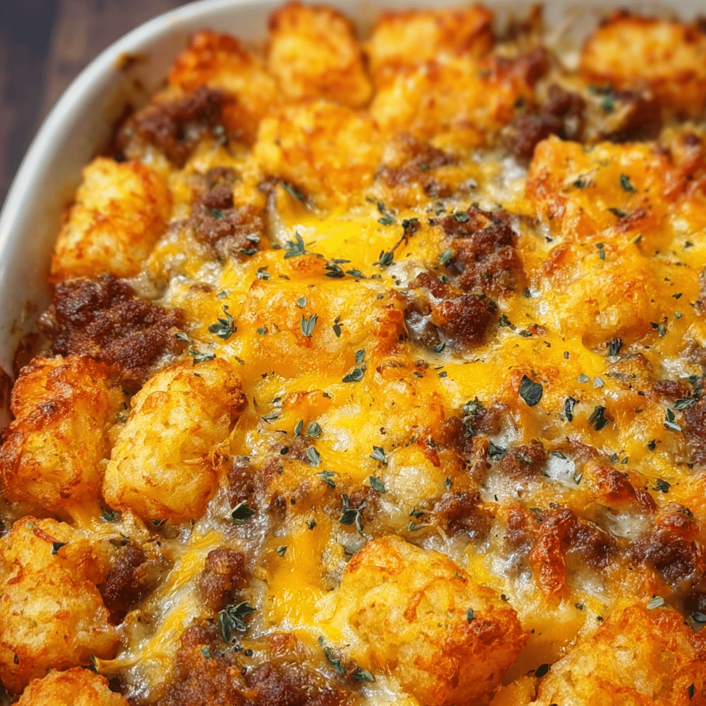 Tater Tot Sausage Breakfast Casserole Recipe