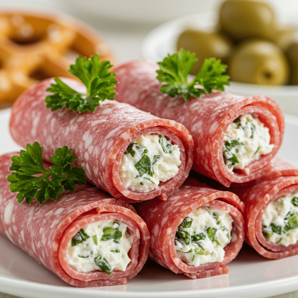 Cream Cheese Salami Roll Ups Recipe 5 Cheese Salami Roll Ups Recipe