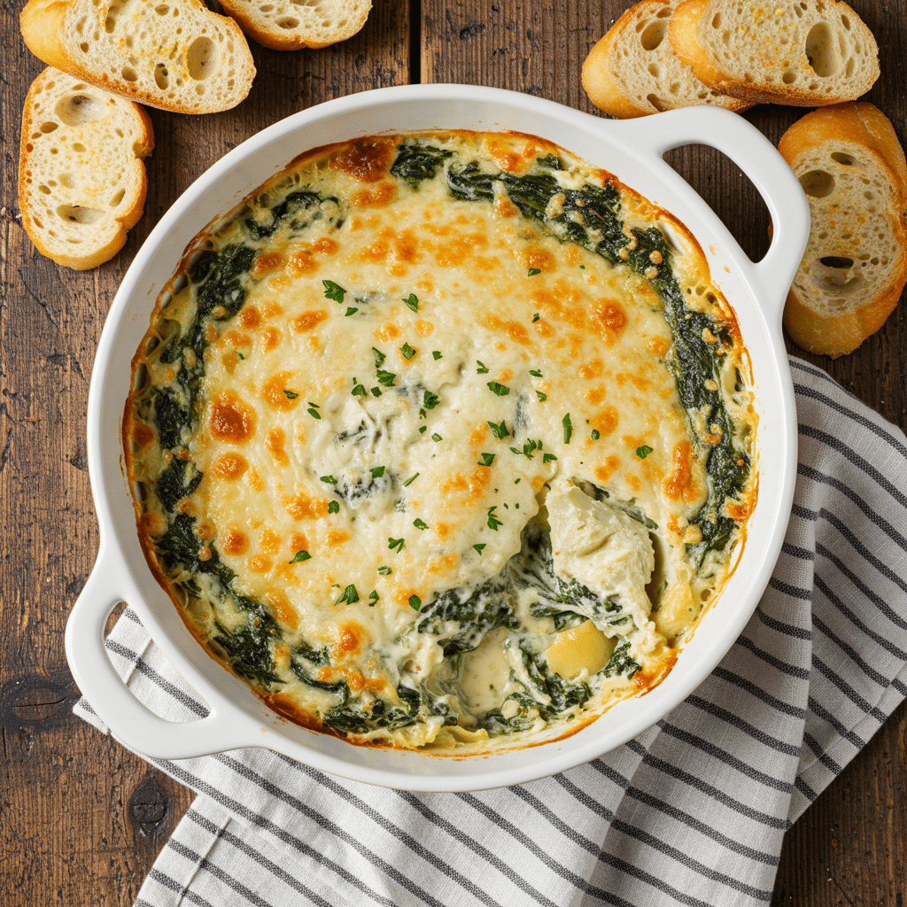 Cheesy Spinach & Artichoke Dip