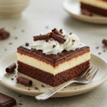 Easy No-Bake Brownie Fridge Cake