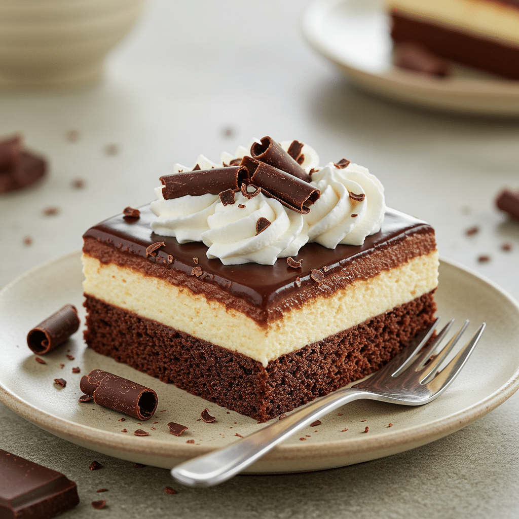 Easy No-Bake Brownie Fridge Cake