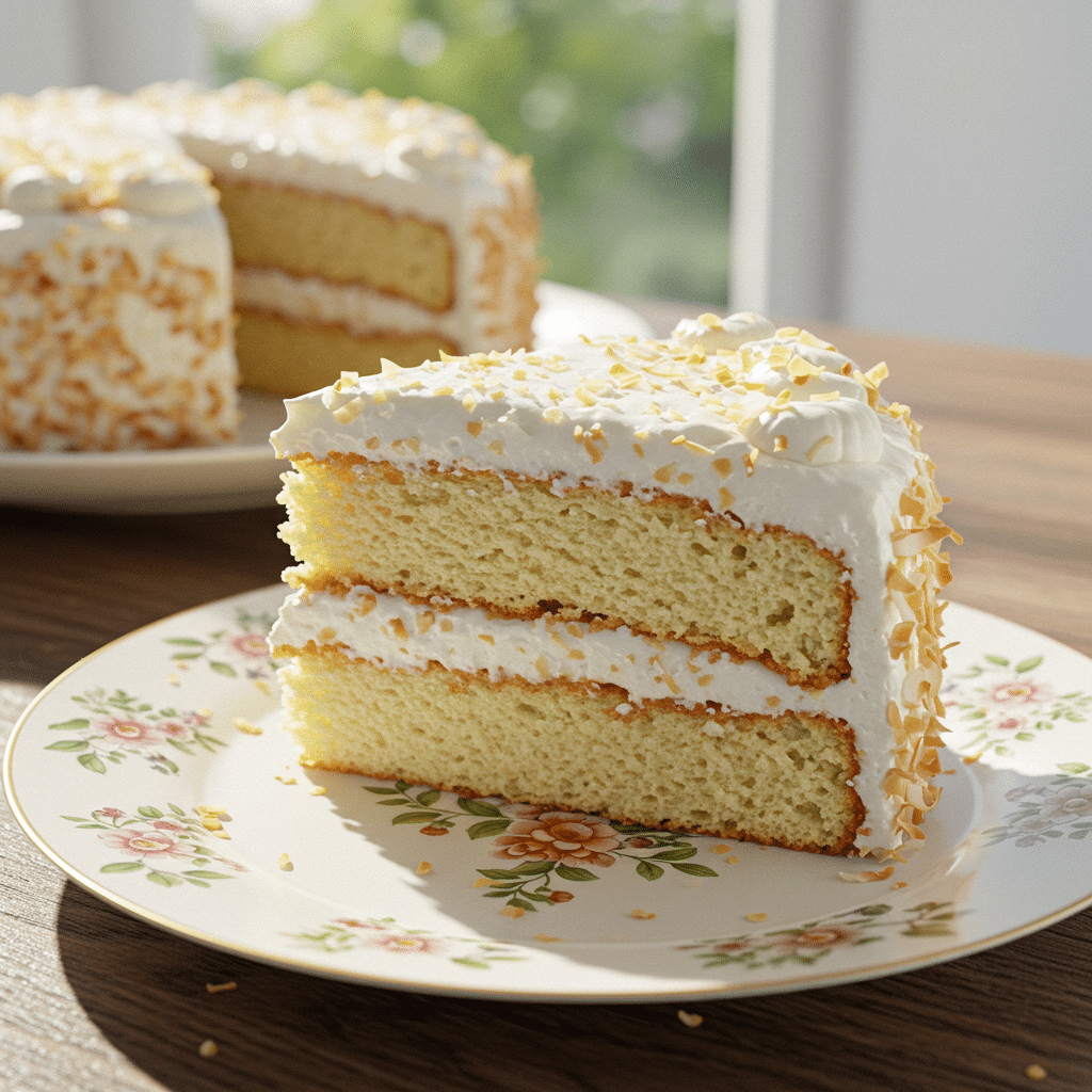 Fluffy Coconut Cloud Cake