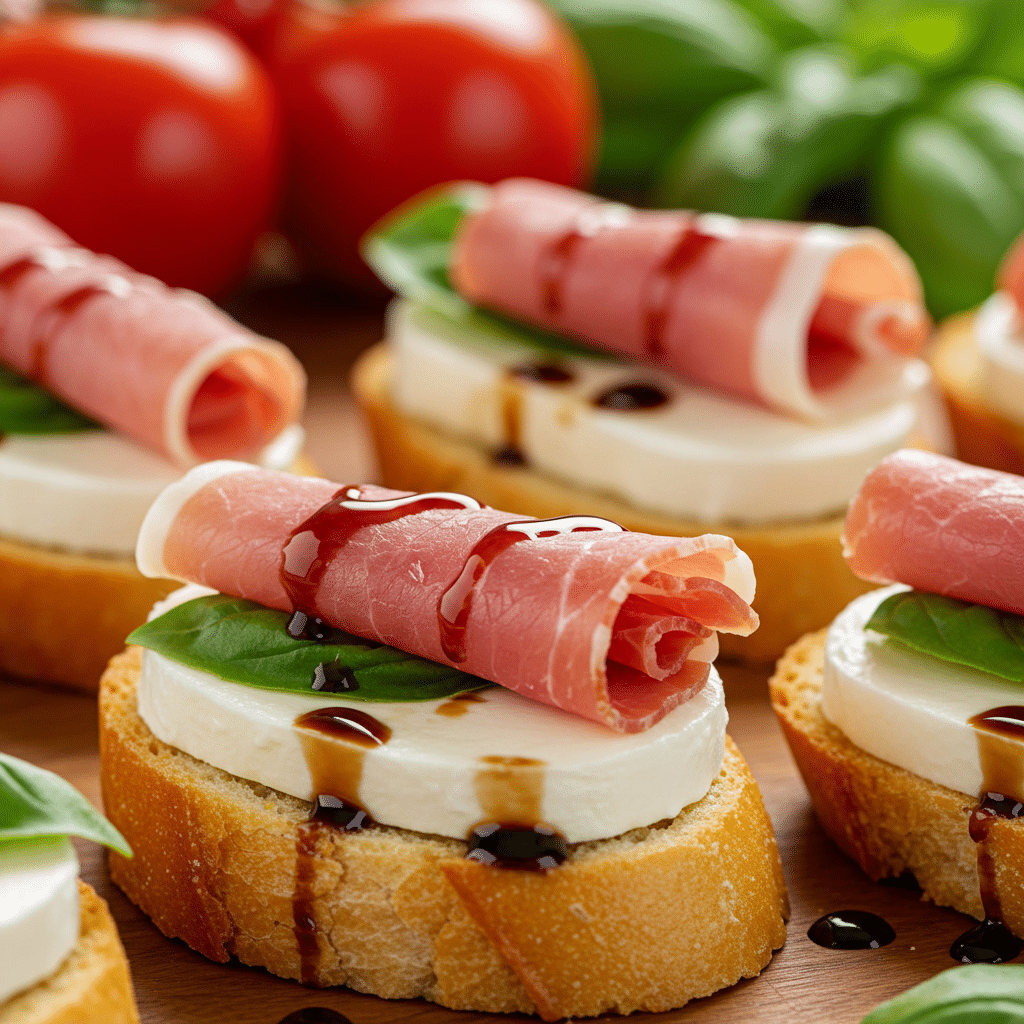 Prosciutto Wrapped Mozzarella Bites