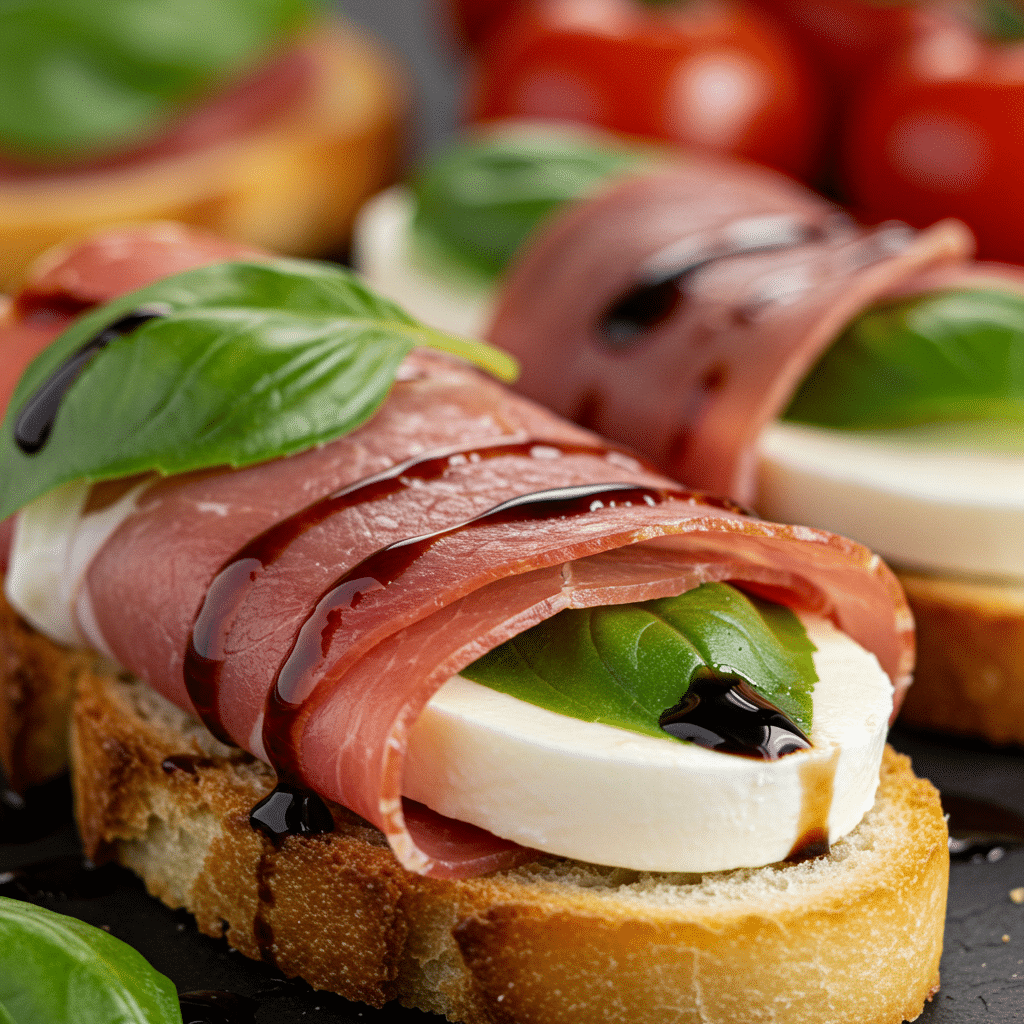 Prosciutto Wrapped Mozzarella Bites