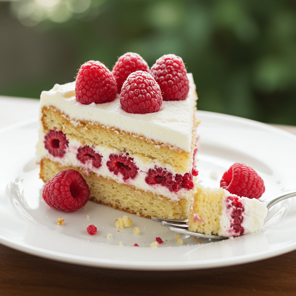 White Chocolate Raspberry Cake