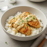 Creamy Smothered Chicken with Rice