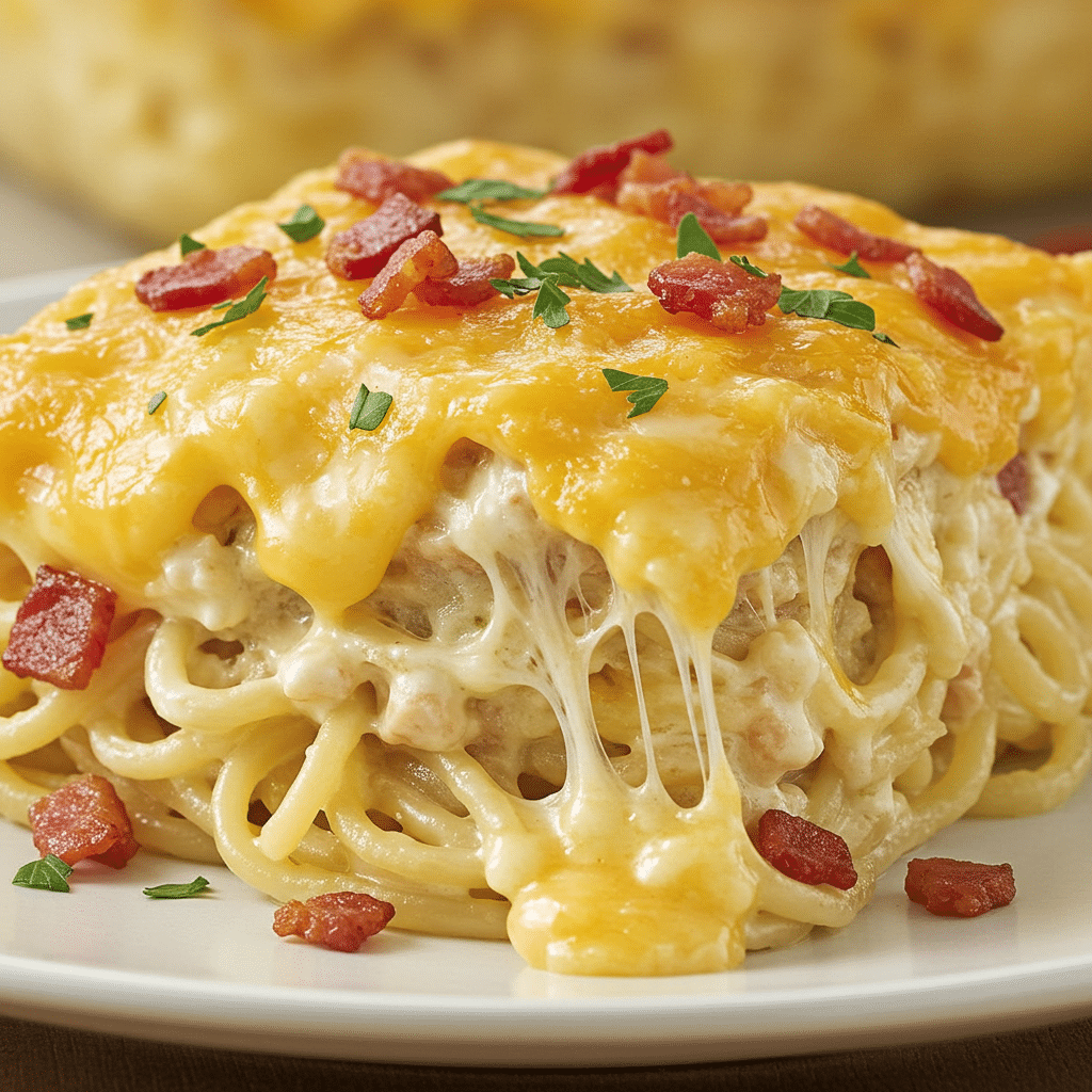 Easy Southern Chicken Spaghetti Casserole