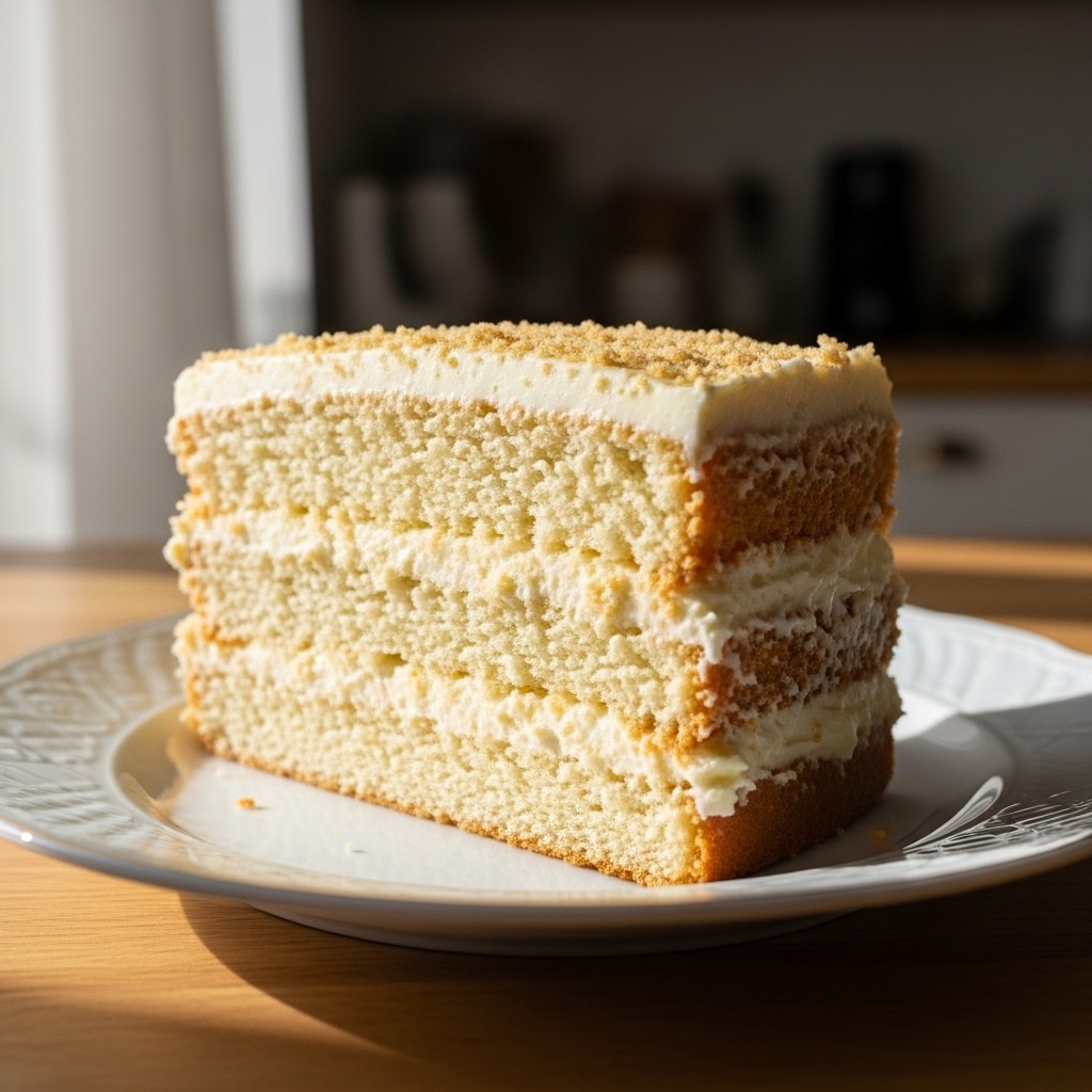 Fluffy Moist Homemade Vanilla Cake