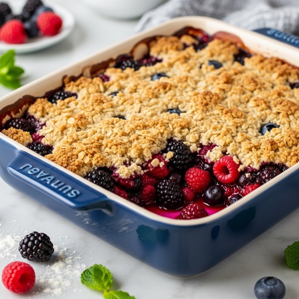 Homemade Triple Berry Dump Cake
