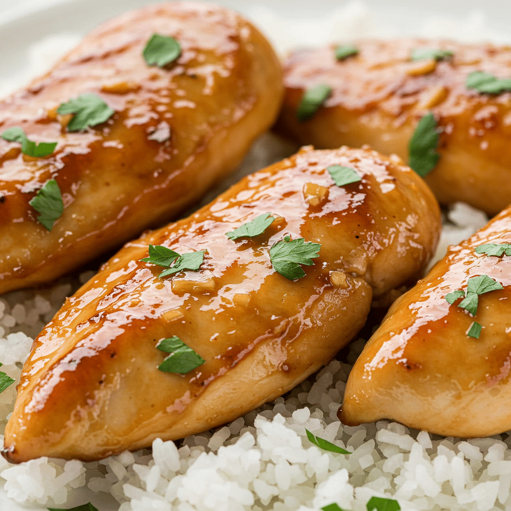 Skillet Honey Garlic Chicken Breasts