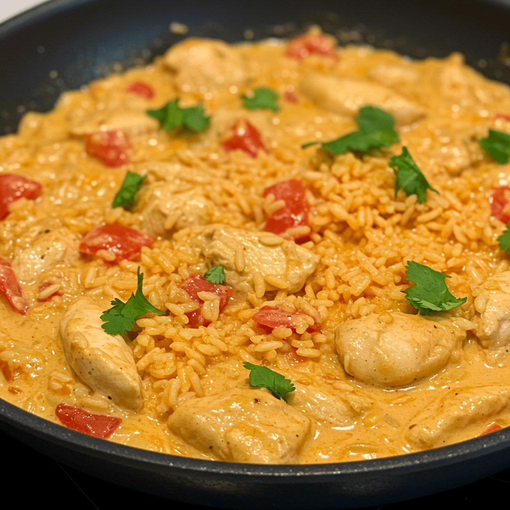 Queso Chicken and Rice One Pot Meal