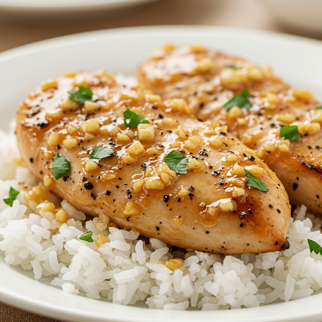 Skillet Honey Garlic Chicken Breasts